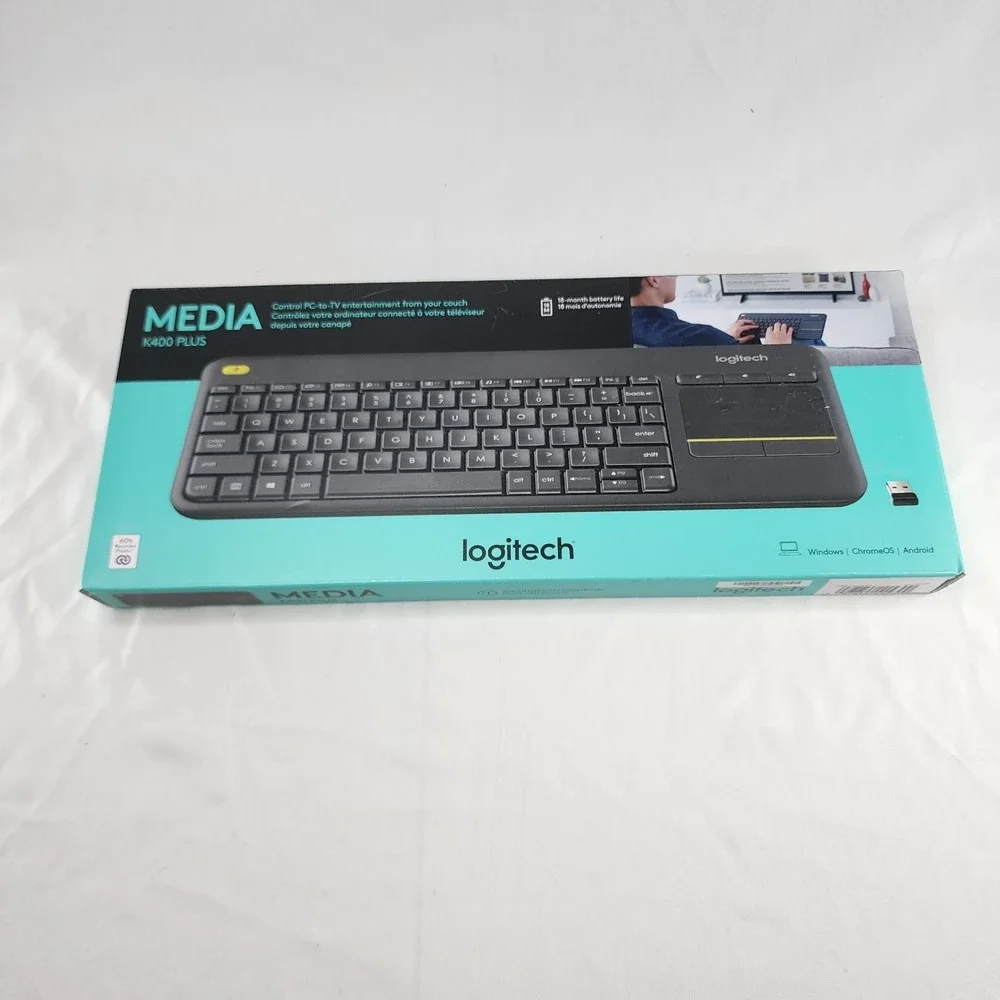 Logitech K400 Plus Wireless Touchpad Keyboard Media K400 Plus